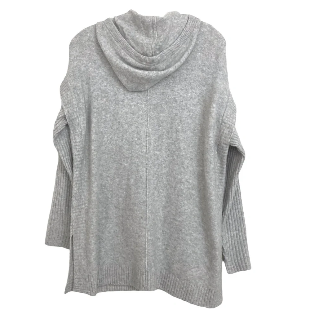SAKS FIFTH AVENUE Hooded Tunic Sweater XS Gray